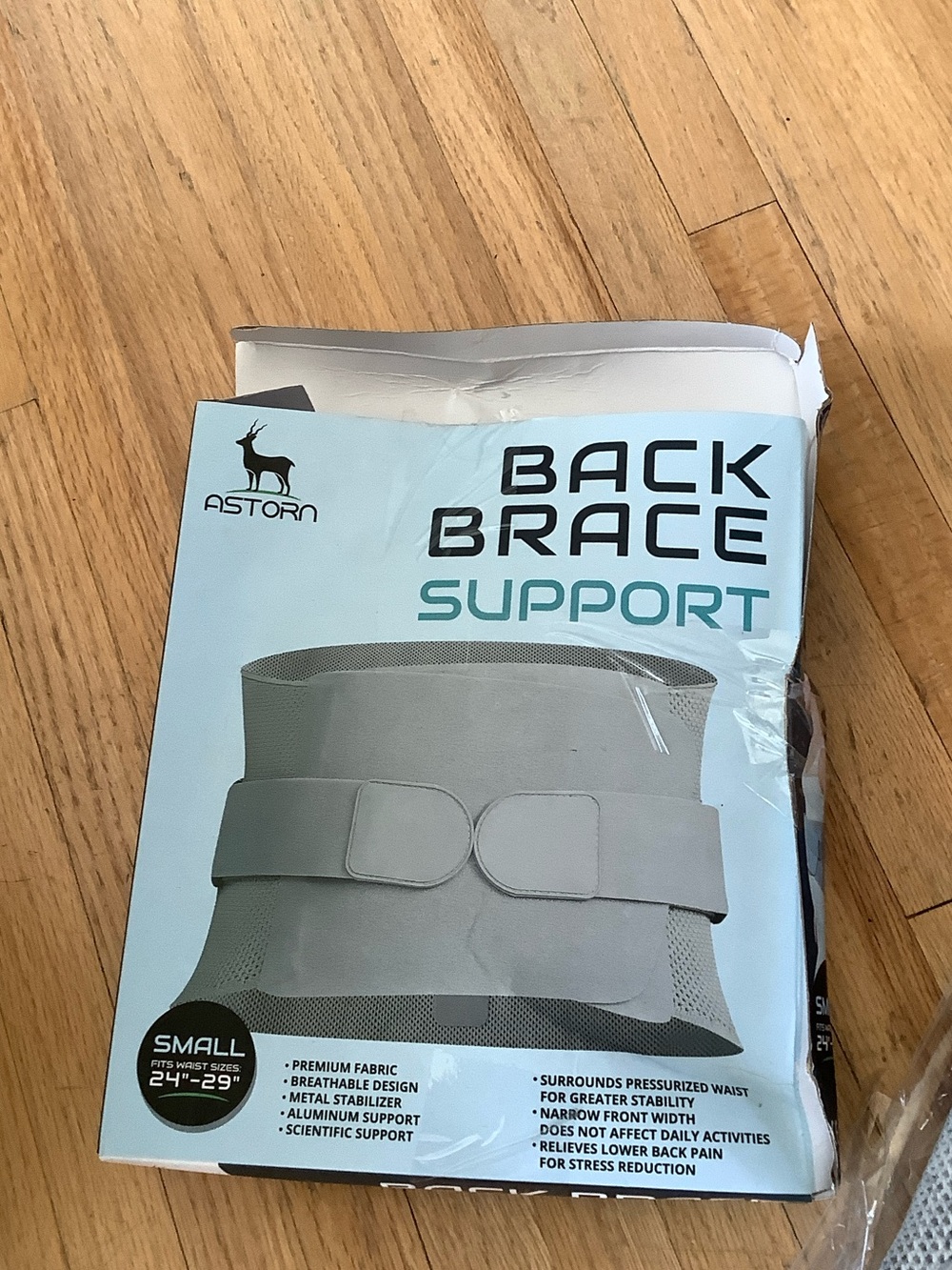 Women's Gray Back Brace Support - Small